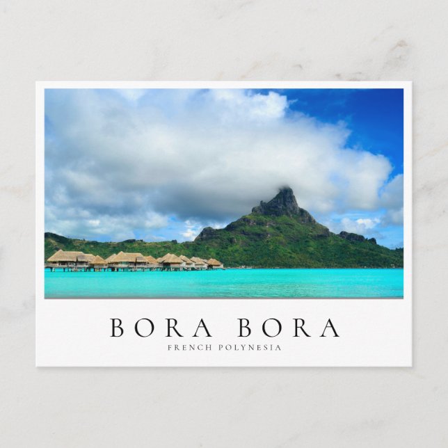 Carte Postale Station balnéaire et île de Bora Bora, Polynésie (Devant)