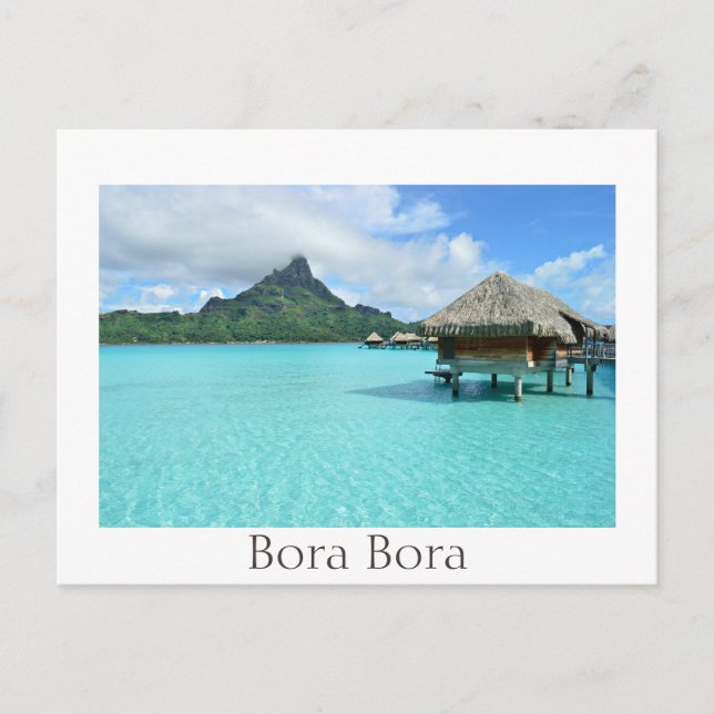Carte Postale Station balnéaire et lagon sur Bora Bora (Devant)