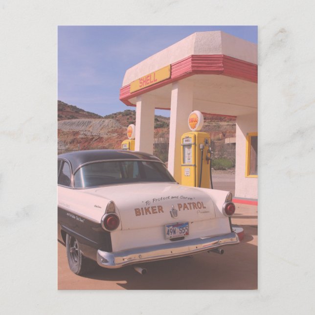 Carte Postale Station de service classique de la Patrol Biker (Devant)
