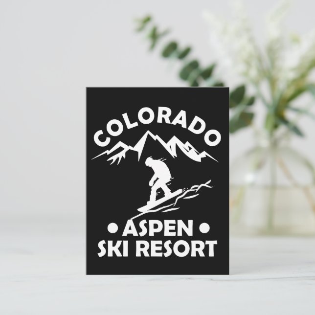 Carte Postale Station de ski d'Aspen Colorado (Debout devant)