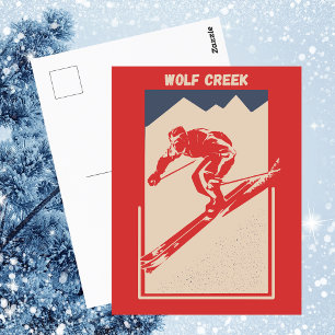 Carte Postale Station de ski vintage Colorado Mountain Resort Wo