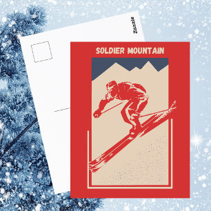 Carte Postale Station de ski vintage Idaho Resort Soldier Mounta