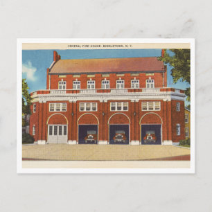 Carte Postale Station d'incendie vintage Central Fire House Midd