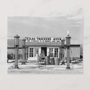 Carte Postale Station-service - Edcouch, Texas : 1939