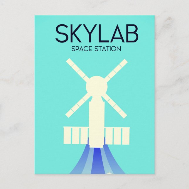 Carte Postale Station spatiale Skylab Art spatial (Devant)