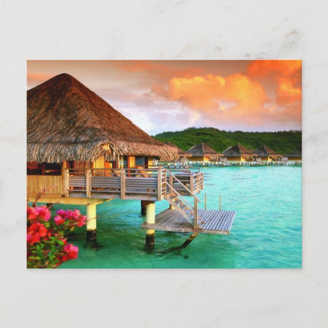 Carte postale - Stations romantiques Tahiti Bora B (Devant)