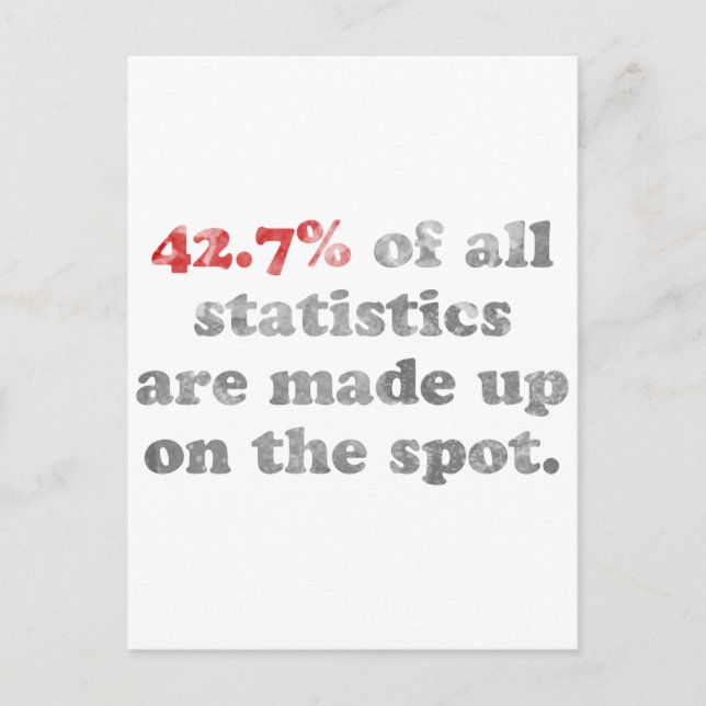 Carte Postale Statistiques inventées (Devant)