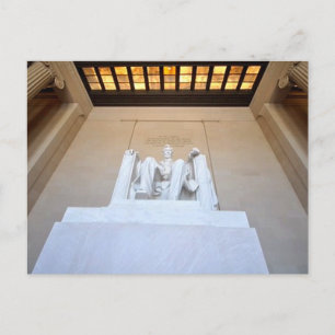 Carte Postale Statue d'Abraham Lincoln à l'intérieur du Lincoln