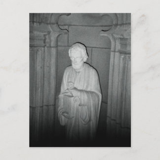 Carte Postale Statue dans une photo trouvée