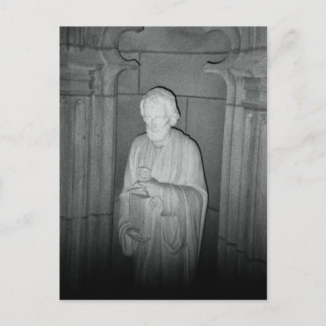 Carte Postale Statue dans une photo trouvée (Devant)