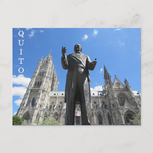 Carte Postale statue de basílica quito (Devant)
