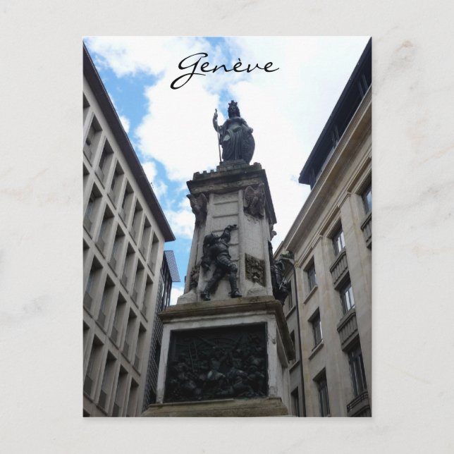 Carte Postale statue de genève (Devant)