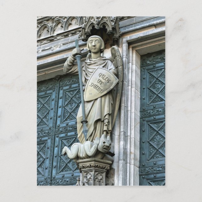 Carte Postale Statue de la cathédrale de Cologne (Devant)