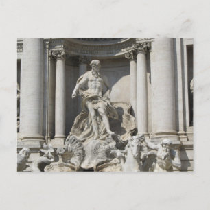 Carte Postale Statue de la fontaine de Trevi