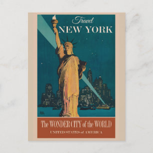 Carte Postale Statue de la Liberté du Vintage voyage de New York