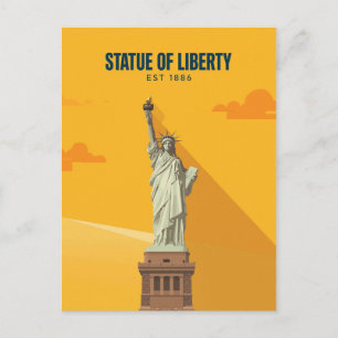 Carte Postale Statue de la Liberté Établie en 1886