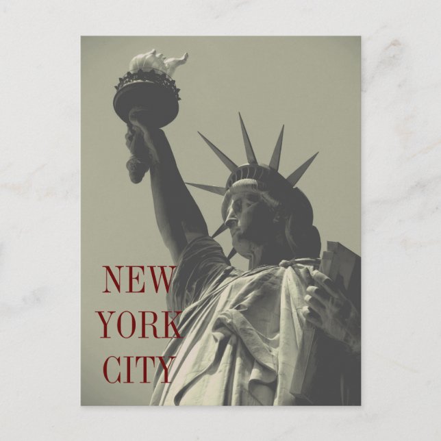 Carte Postale Statue de la Liberté Retro Old Look New York (Devant)