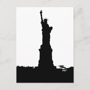 Carte Postale Statue de la Liberté Silhouette