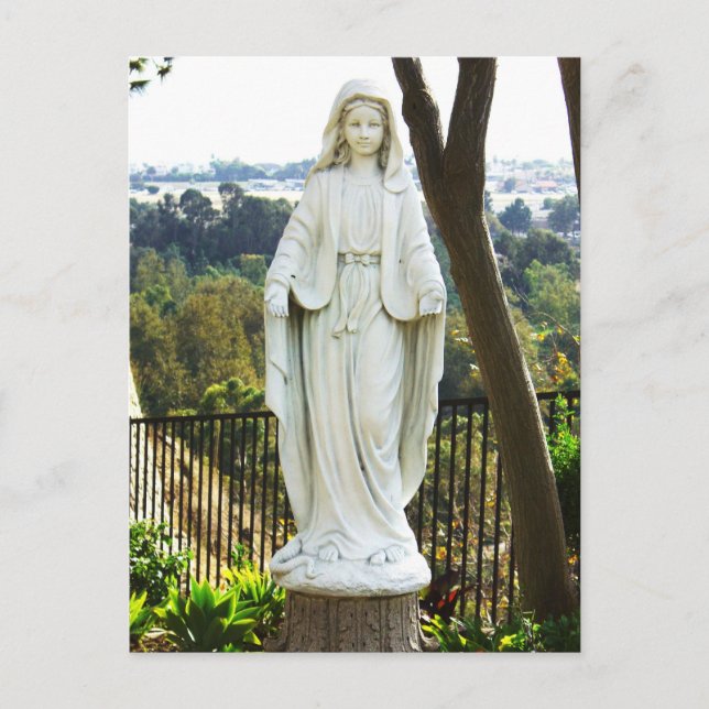 Carte Postale Statue de la Vierge Marie (Devant)