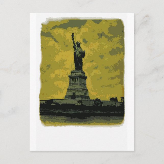Carte Postale Statue de Liberty Pop Art (Devant)