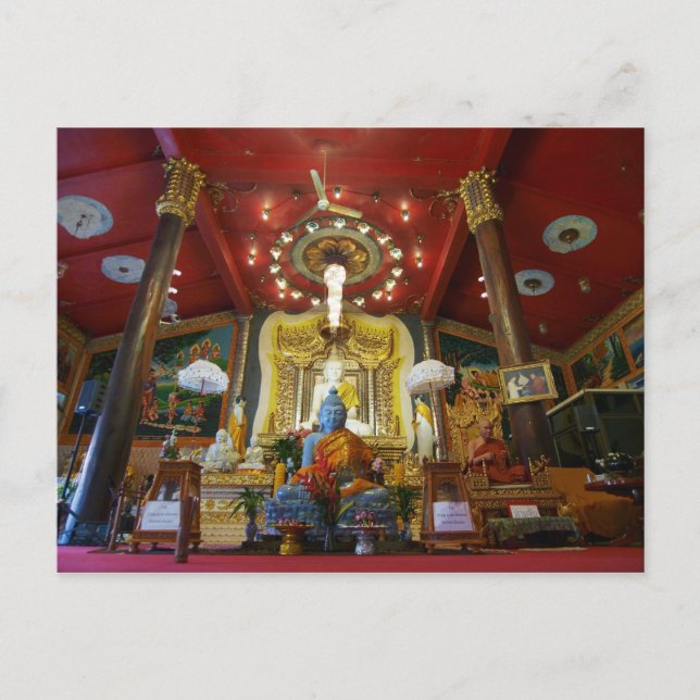 Carte Postale Statue de marbre de Bouddha (Devant)