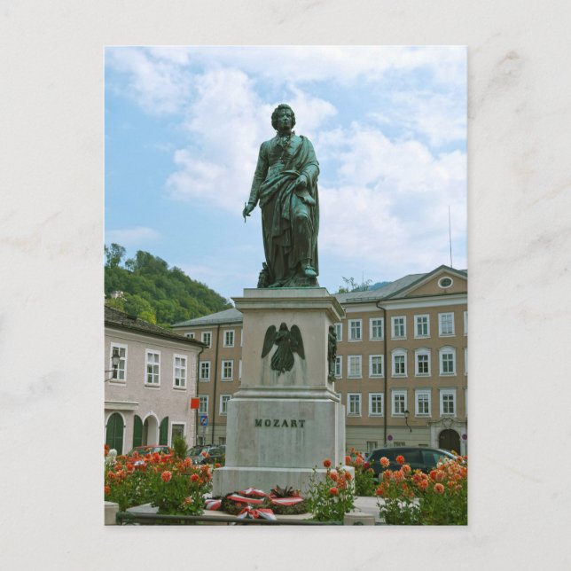 Carte Postale Statue de Mozart à Salzbourg (Devant)