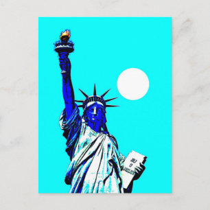 Carte Postale Statue de New York de Liberty Pop Art