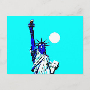 Carte Postale Statue de New York de Liberty Pop Art