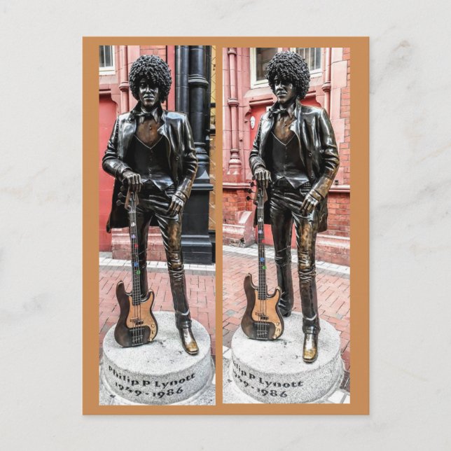 Carte Postale Statue de Phil Lynott, Dublin, Irlande (Devant)