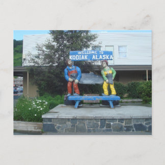 Carte Postale Statue De Poisson À Kodiak Alaska