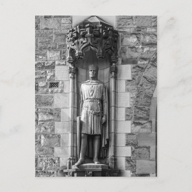 Carte Postale Statue de Robert le Bruce au château d'Édimbourg (Devant)