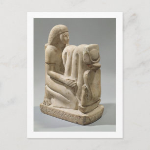 Carte Postale Statue de Setau presenting the cobra goddess Nekhb