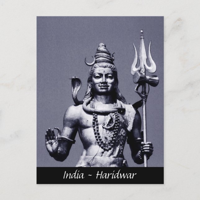 Carte Postale Statue de Shiva, Deity Haridwar / Inde (Devant)
