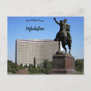 Carte Postale Statue de Tamerlane Tachkent Ouzbékistan