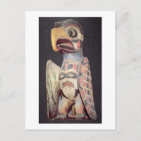 Statue de "Thunderbird" de Haida (bois peint)