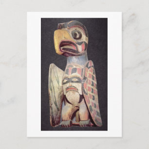 Carte Postale Statue de "Thunderbird" de Haida (bois peint)