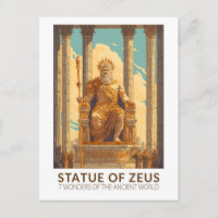 Statue de Zeus Sept Merveilles du Monde Vintage