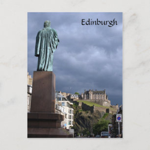 Carte Postale statue du château d'edinburgh