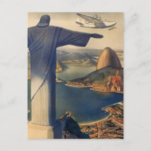 Carte Postale Statue du Christ Rédempteur, Rio De Janeiro, Brési
