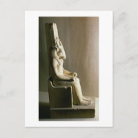 Statue du dieu Montu avec une tête de taureau, f