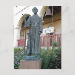 Carte Postale Statue du père Serra à la mission Père Noël Barbar