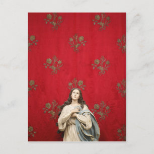 Carte Postale Statue d'une vierge dans une église de Spaccanapol