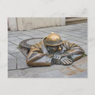 Carte Postale Statue en bronze des travailleurs d'égouts, Bratis