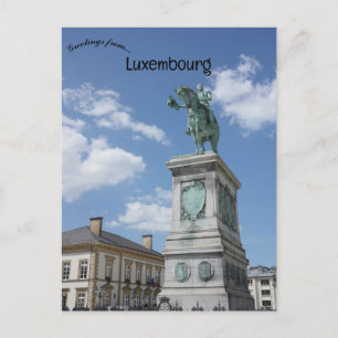 Carte Postale Statue équestre de Guillaume II Luxembourg