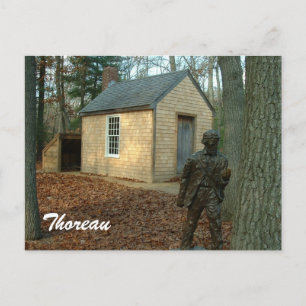 Carte Postale Statue et cabine de Thoreau