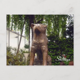 Carte Postale statue hachiko shibuya