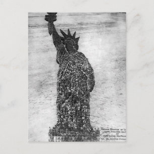 Carte Postale Statue humaine de la Liberté.  18 000_Image de gue
