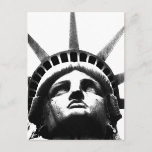 Carte Postale Statue noire et blanche de la Liberté