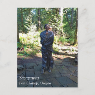 Carte Postale Statue Sacagawea, Fort Clatsop, Astoria, Oregon