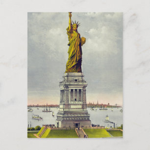 Carte Postale Statue vintage de la Liberté New York Voyage